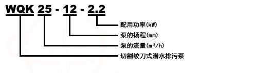 WQK/QG無堵塞切割絞刀式潛水排污泵型号意義